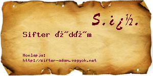 Sifter Ádám névjegykártya