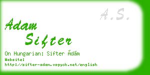 adam sifter business card