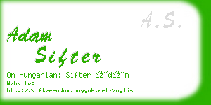 adam sifter business card